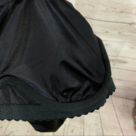 Lands End Black One Piece Bathing Suit Sz 10 - Picture 3 of 5